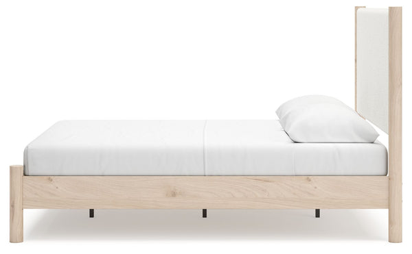 Cadmori - Two-tone - Queen Upholstered Panel Bed