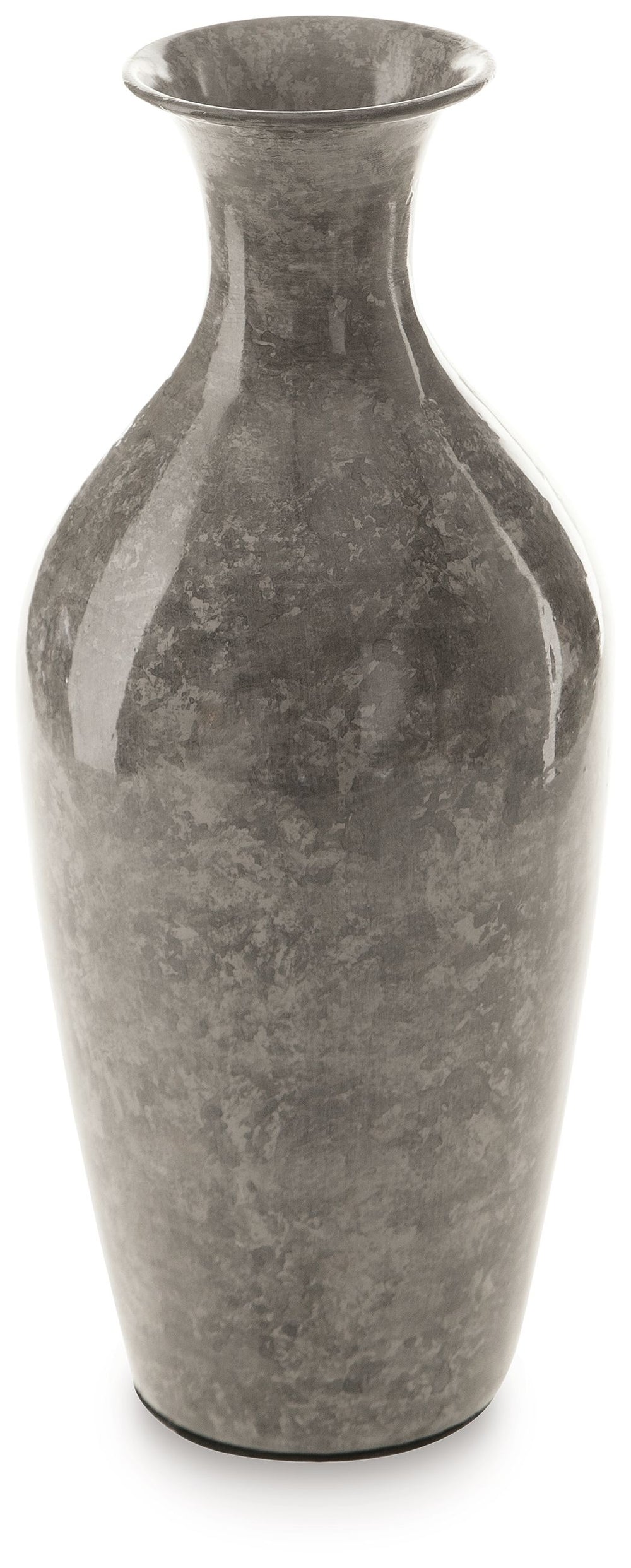 Sophisticated. Subtle. A stunning modern take on traditional. This vase is an homage to unique antiques in a high-gloss gray, bringing vintage character to your decor. Its curated vibe effortlessly complements your love of honoring old-school style.<br/><