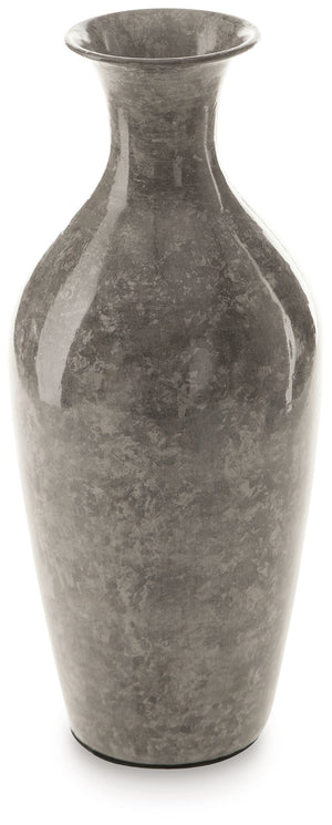 Sophisticated. Subtle. A stunning modern take on traditional. This vase is an homage to unique antiques in a high-gloss gray, bringing vintage character to your decor. Its curated vibe effortlessly complements your love of honoring old-school style.<br/><