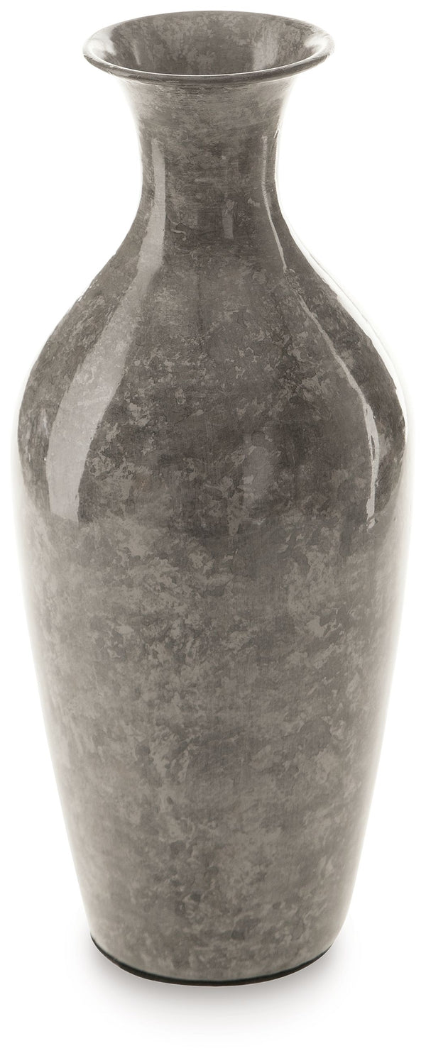 Sophisticated. Subtle. A stunning modern take on traditional. This vase is an homage to unique antiques in a high-gloss gray, bringing vintage character to your decor. Its curated vibe effortlessly complements your love of honoring old-school style.<br/><