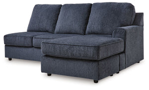 This right-arm facing sofa chaise is made with polyester upholstery. Pairs with other items in the series to make a sectional.<br><br><b>Additional Dimensions</b><br><ul><li>Arm height: 25-"</li><li>Seat depth: 45-"</li><li>Seat height: 20-"</li><li>Top o