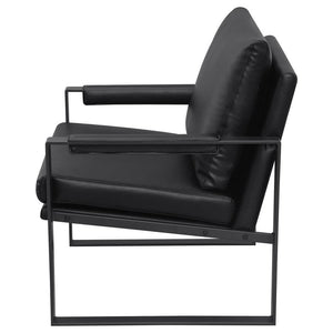 Rosalind - Upholstered Track Arm Accent Chair - Black