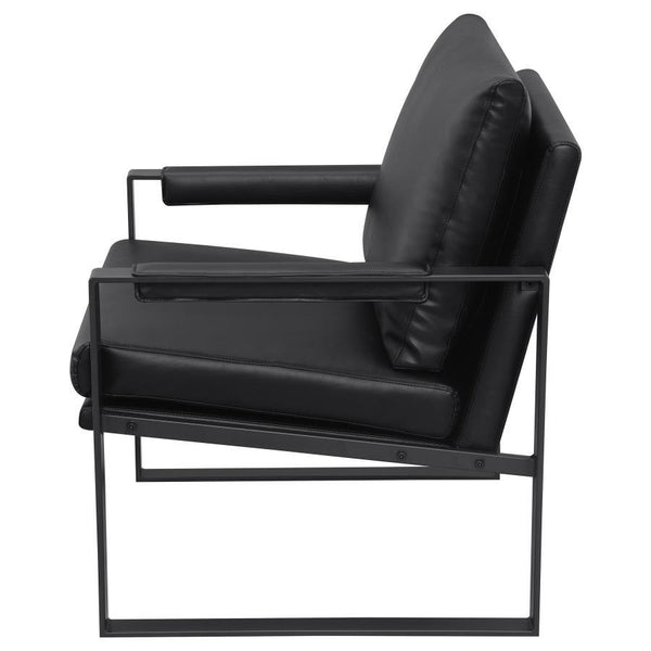 Rosalind - Upholstered Track Arm Accent Chair - Black