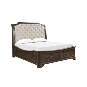 Introducing the Lyndhurst Bed in Walnut Brownâ€”a marvel of enduring craftsmanship. Crafted from solid Acacia, Acacia veneers, and manufactured wood, this bed ensures unparalleled strength and durability. Its rich walnut finish, achieved through a meticul