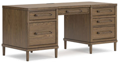Give your mid-century modern decor that finishing touch with this home office desk. Spacious drawers with unique wooden drawer pulls enhance the design with stunning style. This desk takes minimalism to the max.<br><br><b>Additional Dimensions</b><br><ul>