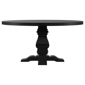 Florence - Round Pedestal Base Dining Table - Black