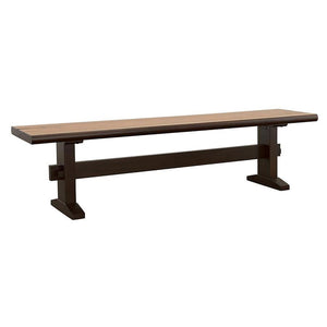 Save space and add style at the same time. This dining bench is perfect for a rustic or relaxed dining table. Sporting a backless, armless silhouette, the bench tucks away underneath the table, conserving precious space when needed. Its wood seat shows of