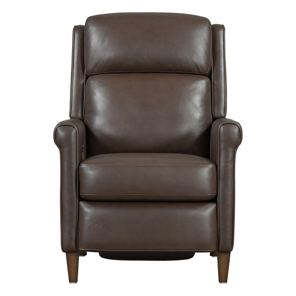 Meet the Northfield power recliner, where effortless relaxation meets sophisticated design. This power recliner is upholstered in soft leather with a custom match, ensuring both style and comfort. The key arm with detail welting adds a touch of elegance, 