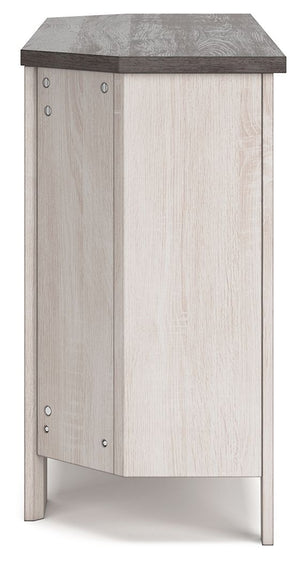 Dorrinson - Two-tone - Corner TV Stand/Fireplace OPT