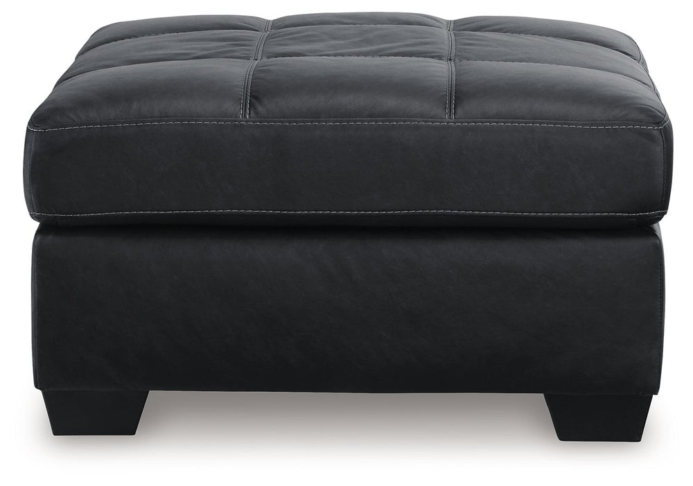Everyday comfort meets versatile style in this oversized ottoman. The handsome hue of the goes-with-anything faux leather takes away the stress of styling, expertly pairing with your existing aesthetic. From kicking back on the weekends to relaxing post-w