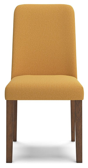 Lyncott - Mustard / Brown - Dining Uph Side Chair (Set of 2)