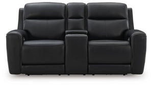 5Z-Comfort - Relaxation - Onyx - Power Recline Loveseat / Console / Adjustable Headrest