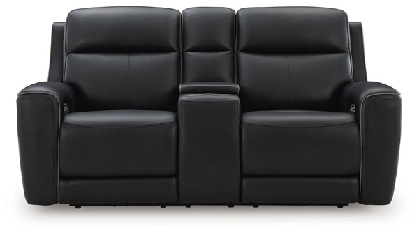 5Z-Comfort - Relaxation - Onyx - Power Recline Loveseat / Console / Adjustable Headrest