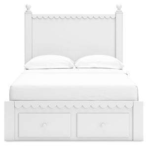 Mollviney - White - Full Panel Storage Bed