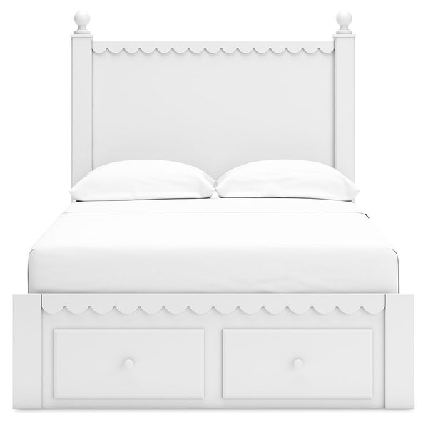 Mollviney - White - Full Panel Storage Bed