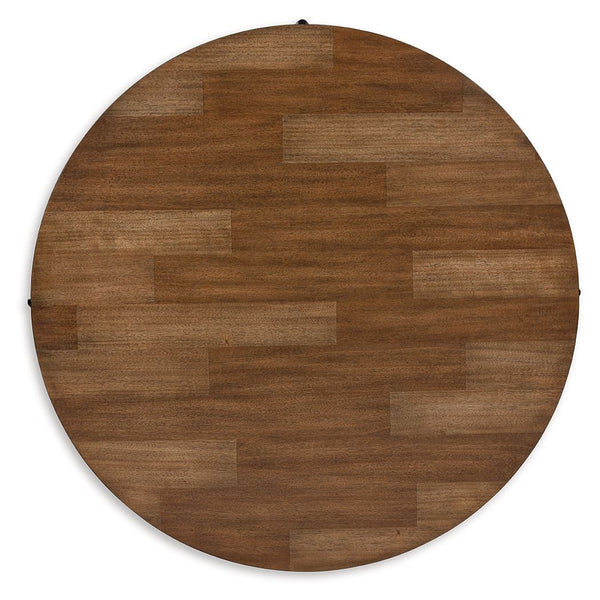 Kraeburn - Brown / Black - Round Cocktail Table
