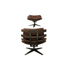 Gandy - Accent Chair - Retro Brown Top Grain Leather