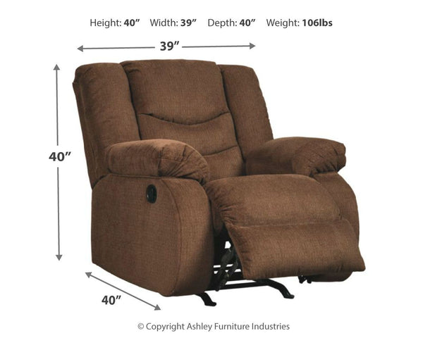Tulen - Chocolate - Rocker Recliner