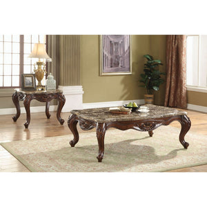 KD, Rectangular Leg Coffee Table â€¢ No Storage (Open Base) â€¢ Scalloped Marble Top: Turkey Import Marble with MDF â€¢ Wooden Scalloped Apron with Carved Floral Motifs: Poplar Wood â€¢ Wooden Queen Anne Legs: Poplar Wood â€¢<br/><br/><b>Product Features<