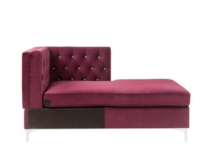 Jaszira - Chaise - Burgundy Velvet