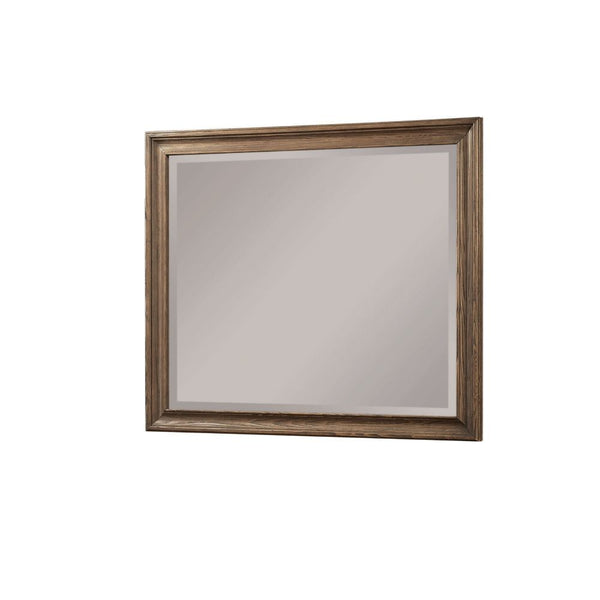 Mirror with Beveled Edge, 2.5mm<br/><br/><b>Product Features</b><ul><li>Mirror with Beveled Edge</li><li>Inverness Collection: Bed w/20-"H FB 26080Q, Bed w/38-"H FB 26090Q, Dining 66080</li><li>Case: 1Pc/1Ctn</li><li>Finish: Reclaimed Oak</li><li>Style: T