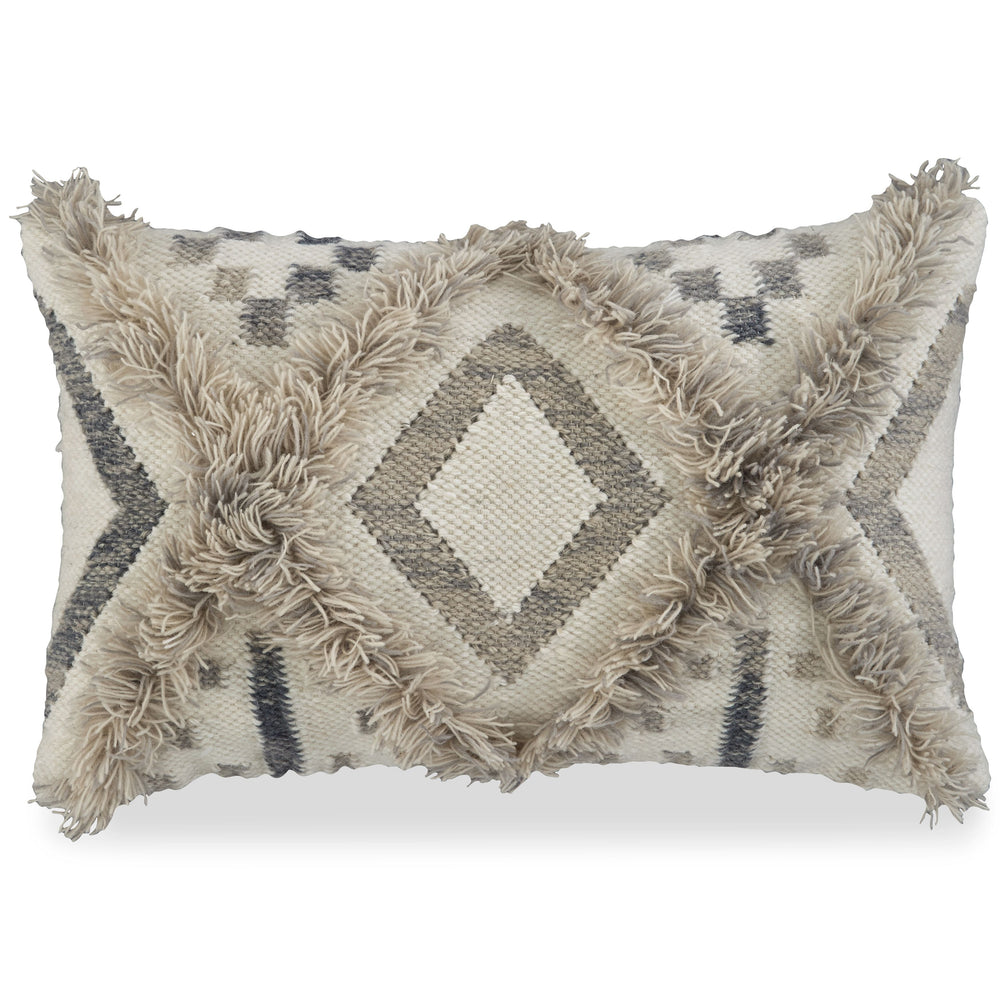 Add some enthusiasm to your space with a neutral diamond patterned throw pillow. It-'s casual mixed textures are made of a quality cotton wool blend, launching any bed or sofa into its own cute and comfortable category.<br/><br/><b>Product Features</b><ul
