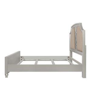  accentuating the mirrored panel and silver nailhead 