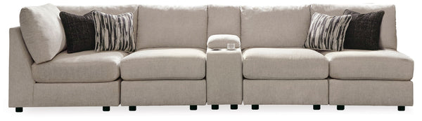 With its casual-contemporary aesthetic and modular design, the Kellway sectional makes way for high style and indulgent comfort. Rest assured, the thickly cushioned storage console includes not only a pair of cup holders, but also a USB port to keep you p