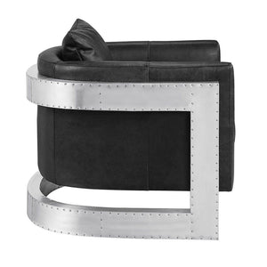 Betla - Accent Chair - Black & Aluminum
