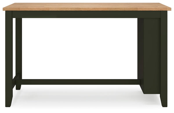 Gesthaven - Natural / Green - Rectangular Dining Room Counter Table
