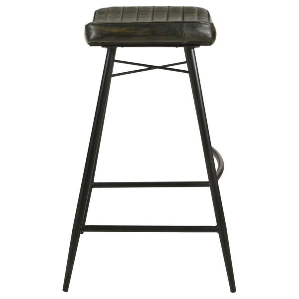 Bayu - Leather Upholstered Bar Stool (Set of 2) - Espresso