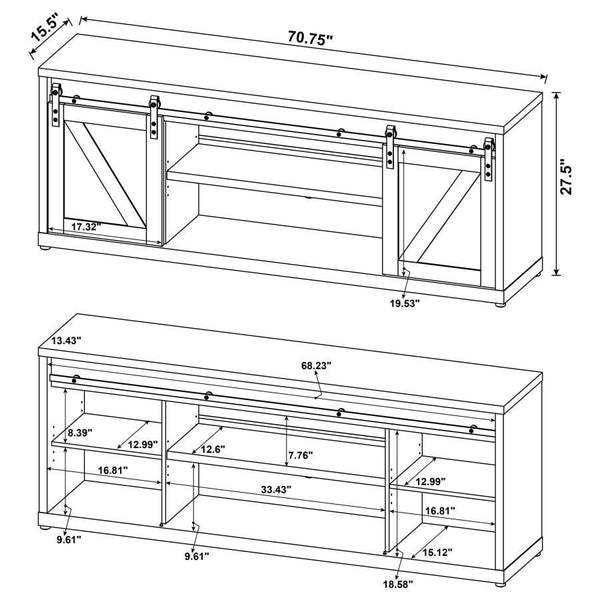 Brockton - 2-Door Engineered Wood TV Stand - Gray Driftwood