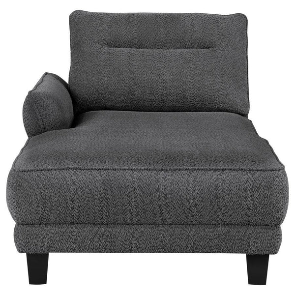 Caspian - Upholstered Curved Arm Chaise Sectional Sofa - Gray