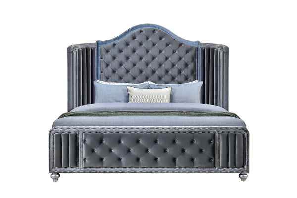 Cameo - King Bed - Dark Gray