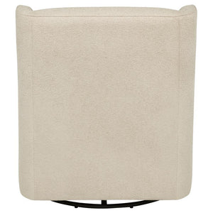Serra - Boucle Upholstered Swivel Glider Recliner Sandy - Beige