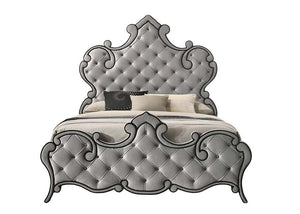 Perine - Queen Bed - Gray Velvet