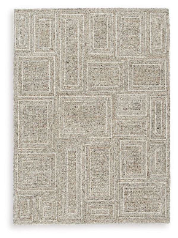 Pairing dynamic geometric shapes with subtle neutral colors, this area rug communicates a decidedly relaxed vibe. It works as well in a casual space as it does in a contemporary loft. Best of all, youâ€™ll love how the hand-tufted soft pile is an unparall