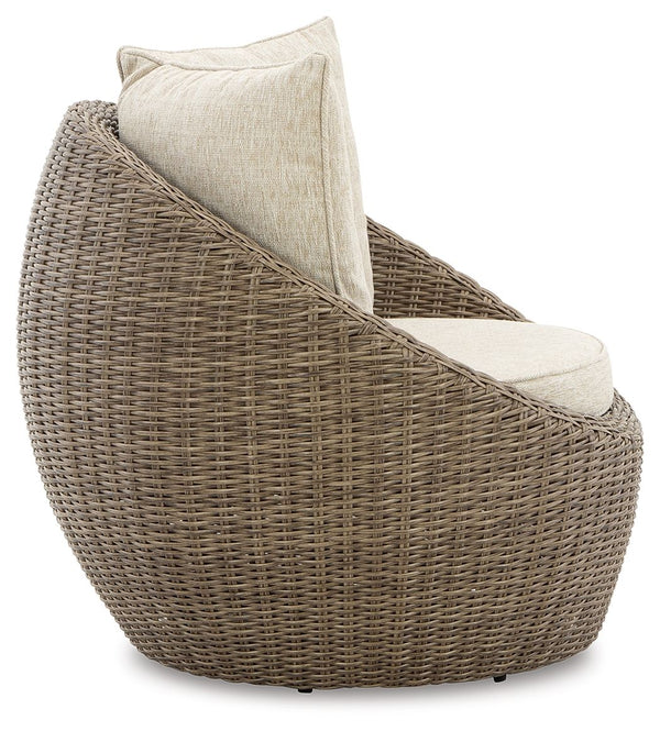 Danson - Beige - Swivel Lounge w/Cushion (Set of 2)