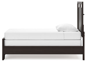 Covetown - Dark Brown - Twin Panel Bed