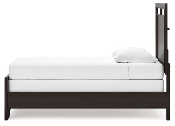 Covetown - Dark Brown - Twin Panel Bed