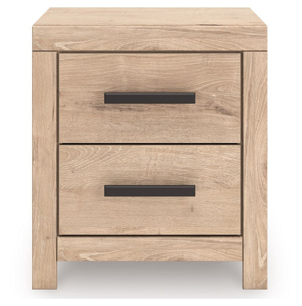 Sanginlane - Tan - Two Drawer Night Stand