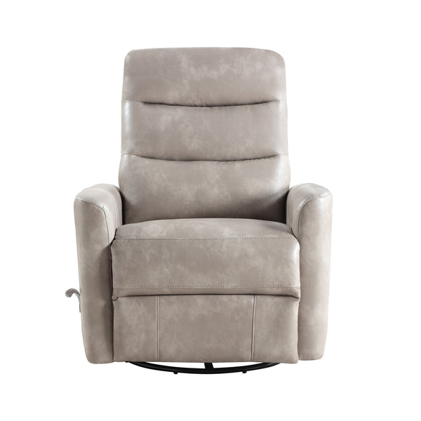  this recliner effortlessly combines style and functionality. The triple roll backrest