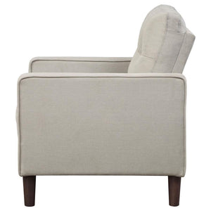 Bowen - Upholstered Track Arm Tufted Accent Chair - Beige