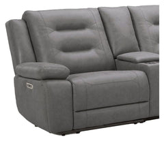 Caldwell - Power Left Arm Facing Recliner - Tahoe Charcoal