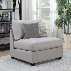  this modern armless chair showcases contemporary design. Great for a neutral or colorful space