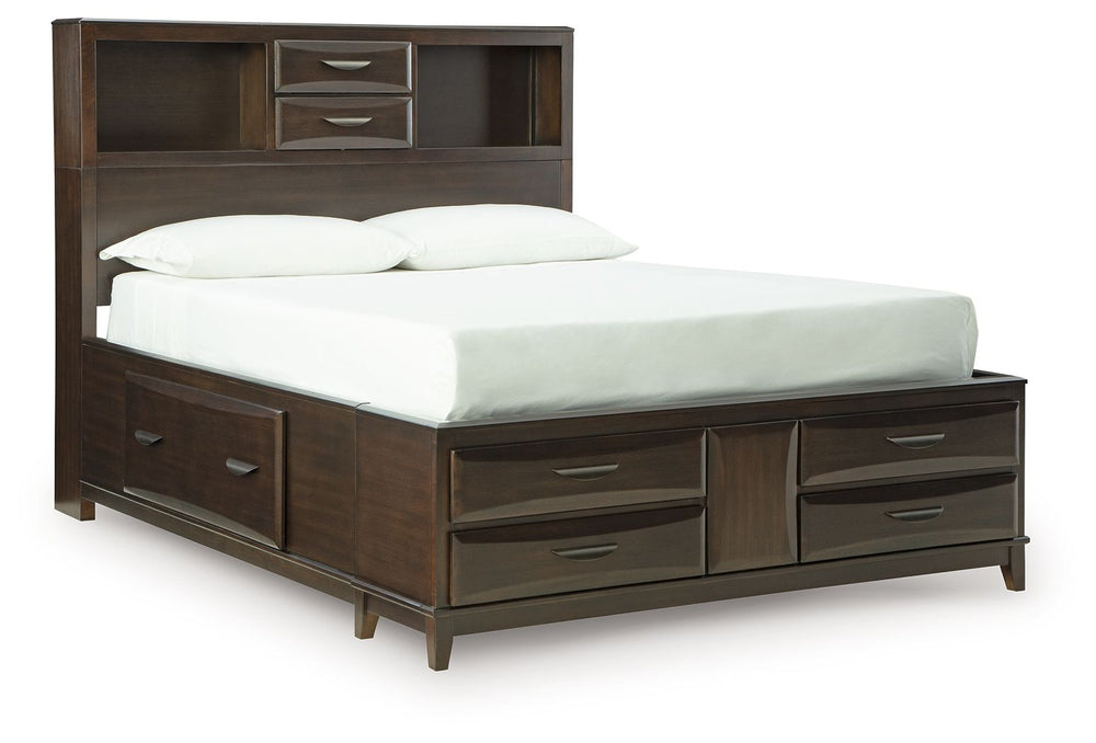 A rich, metropolitan finish. Unbeatable function. With this queen storage bed, itâ€™s a breeze to create a casual contemporary hideaway full of style and convenience. It combines thoughtful craftsmanship and handy storage, with assorted drawers to help yo