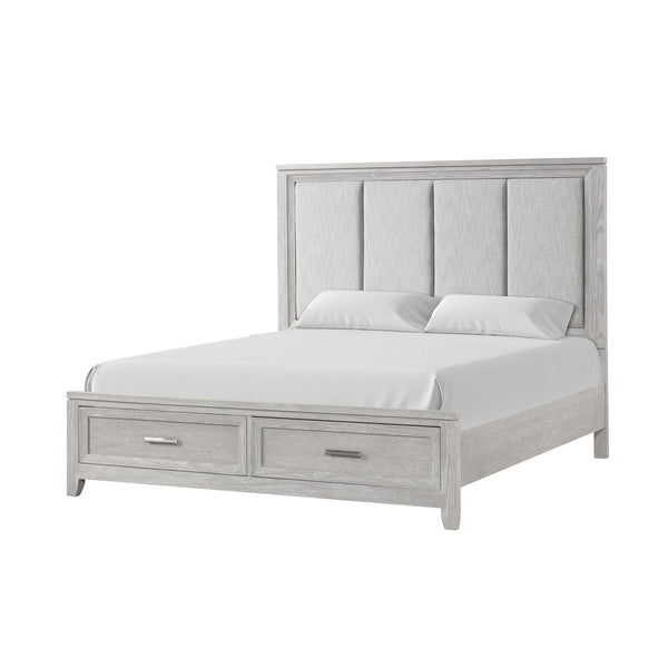 The Fiona Storage Bed is a testament to craftsmanship and design. Constructed with Acacia solids, manufactured woods, and oak veneer, this bed is a harmonious blend of strength and the natural allure of wood. The wood grain comes to life under a multi-ste