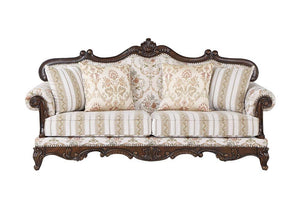  this design offers unparalleled evocative refinement. The beautiful Nyla sofa is great for creating an inviting classic home. wooden carvings decorate the crown and apron. The rolled arms add more of t