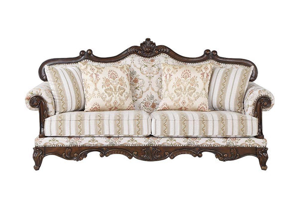  this design offers unparalleled evocative refinement. The beautiful Nyla sofa is great for creating an inviting classic home. wooden carvings decorate the crown and apron. The rolled arms add more of t