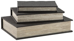 This set of three keepsake boxes makes storage so quietly understated. The black cover is complemented inside with a black velvet lining. The perfect place for your dearest keepsakes, this set adds a touch of casual elegance to your decor.<br><br><b>Addit